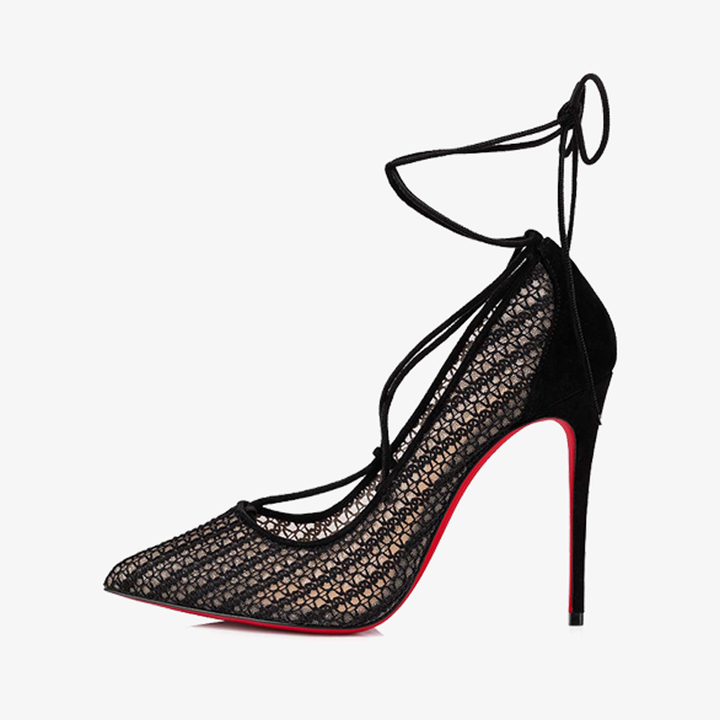Chain-Lace Pumps With Pointed Toe - ARNO CONTI