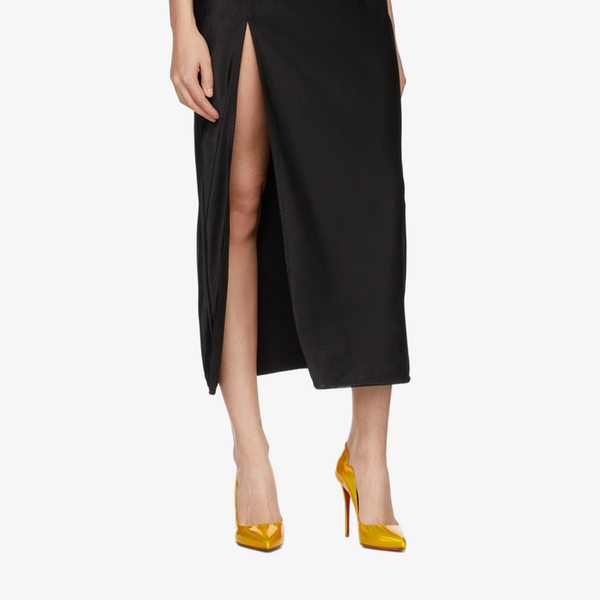 Fluo Yellow Patent Leather Pointy-Toe Pump
