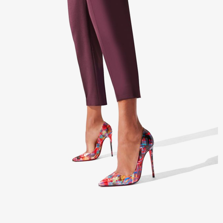 Multicolored Print Patent Leather Pumps - ARNO CONTI