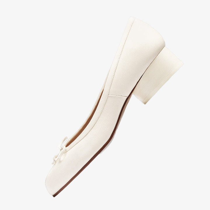 White Split-toe Ballerina Shoes - Arno Conti Shoe
