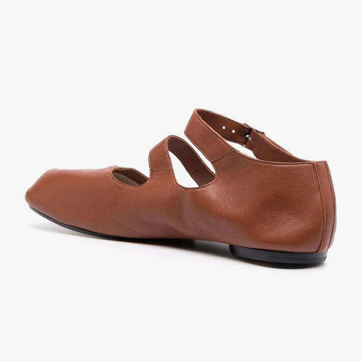 Split-toe Ankle-Strap Ballerina Shoes - Arno Conti Shoe