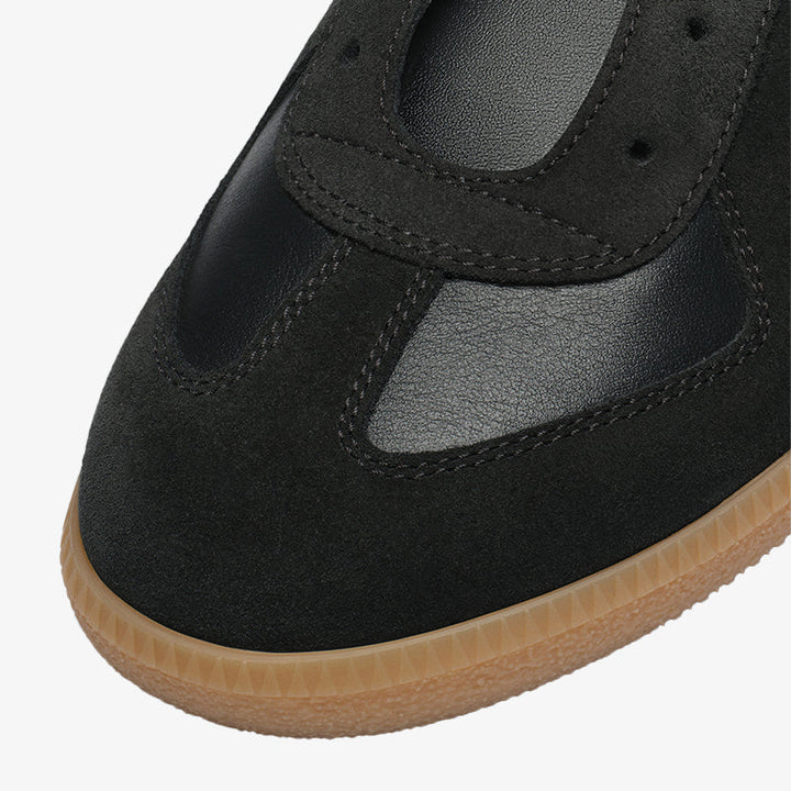 Black Sneakers with Suede Inserts - Arno Conti Shoe