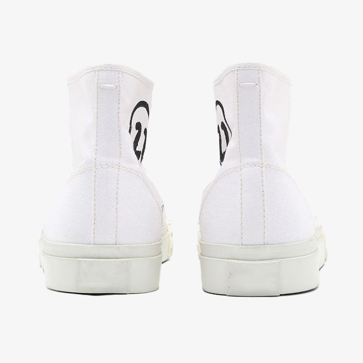 Classic White Cotton Sneakers - Arno Conti Shoe