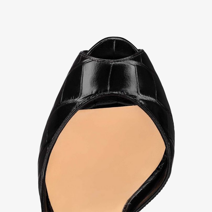 Peep Toe Sandals with Stiletto Heel - ARNO CONTI