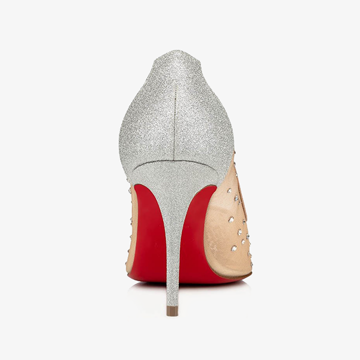 Silver Mesh and Strass Pumps - ARNO CONTI