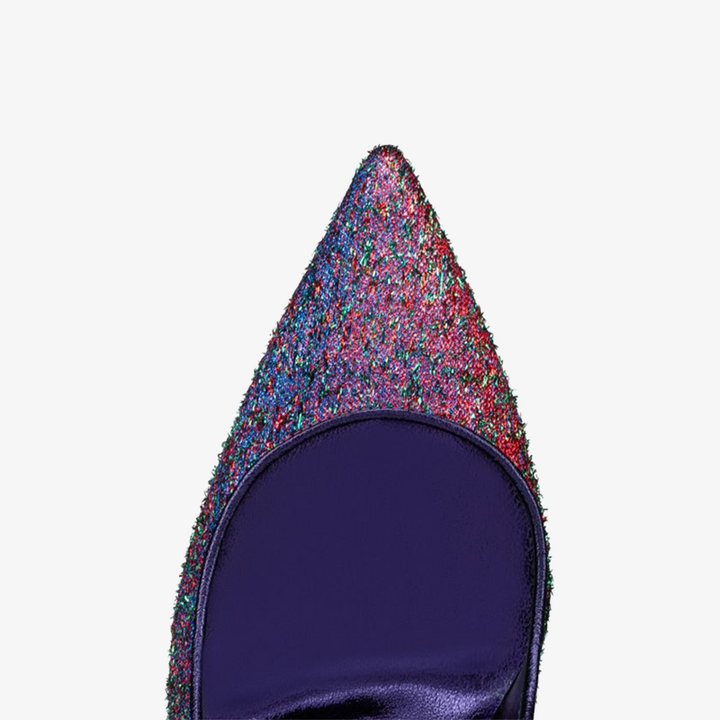 Iridescent Purple Crepe Satin Pump - ARNO CONTI