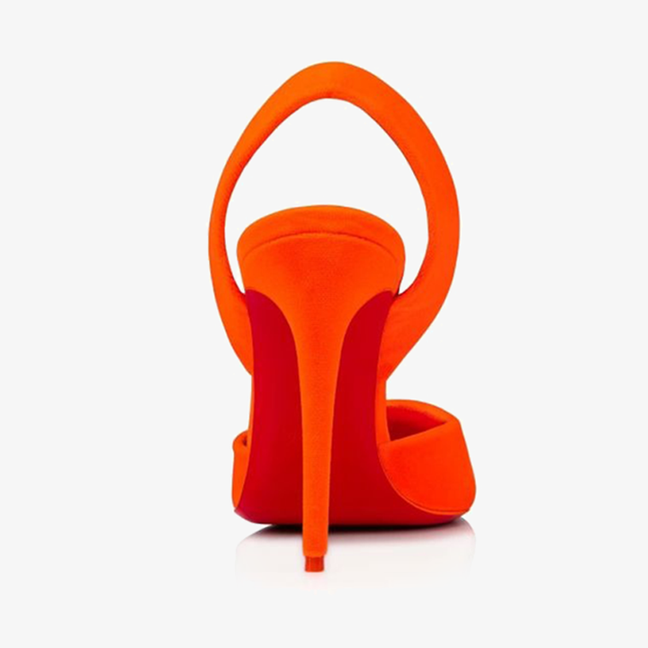 Orange Velvet Low-Top Pumps - ARNO CONTI