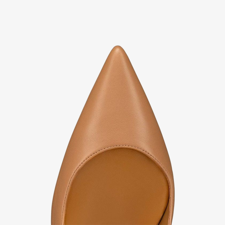 Nude Nappa Leather Cut-Out Heels - ARNO CONTI