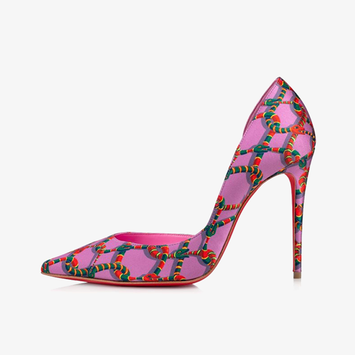 Pink satin Pump with Low-Cut Vamp - ARNO CONTI
