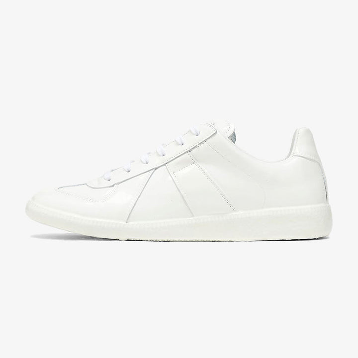 Pure White Calfskin Sneakers - Arno Conti Shoe