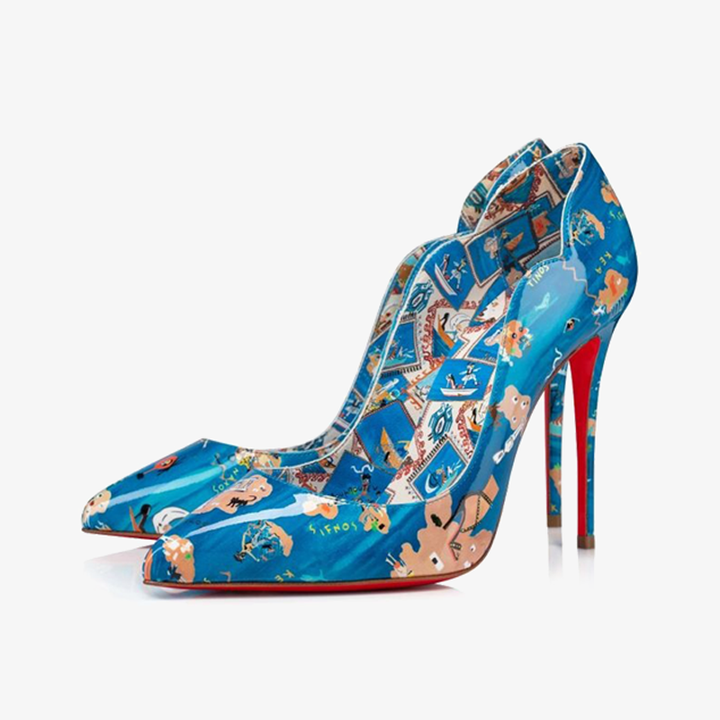 Multicolor Patent Leather Stiletto with Pointed Toe - ARNO CONTI