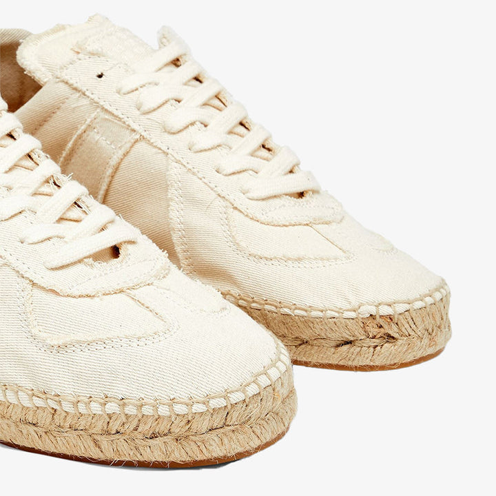 Chic Off-White canvas Sneakers - Arno Conti Shoe