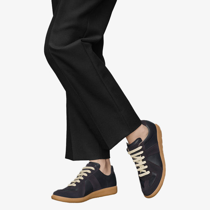 Purple Leather and Suede Sneakers - Arno Conti Shoe