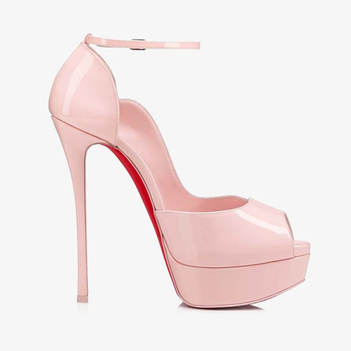 Pale Pink Patent Leather Stiletto Pumps - ARNO CONTI