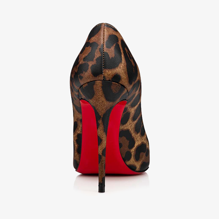 Leopard Print Calfskin Pump Pointed Toe - ARNO CONTI