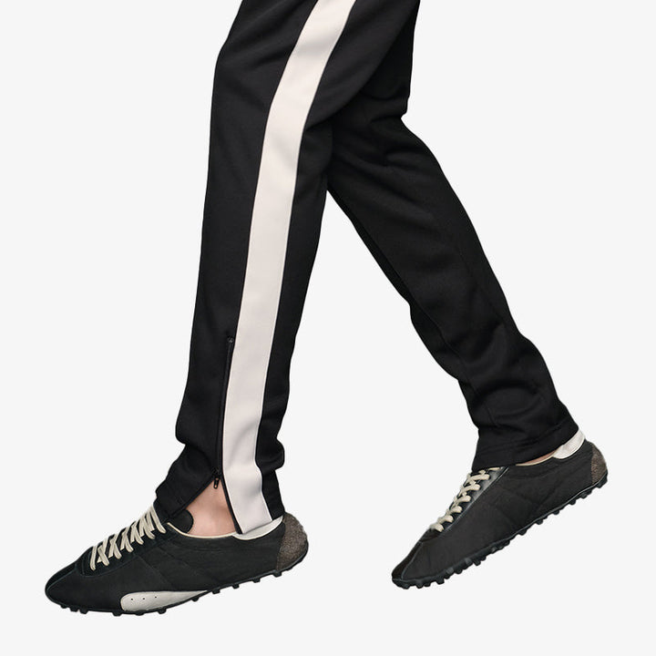 Black Vintage-Inspired Low Top Sneakers - Arno Conti Shoe