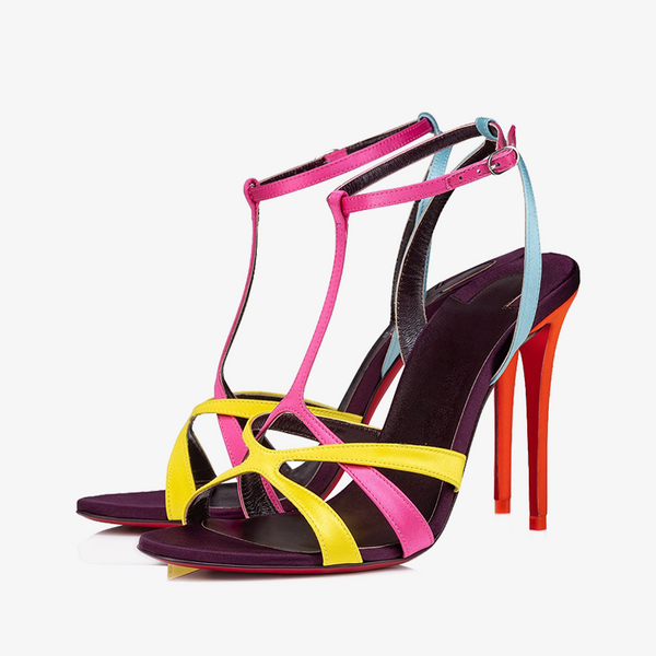 Sophisticated Multicolor Calf Leather Sandal