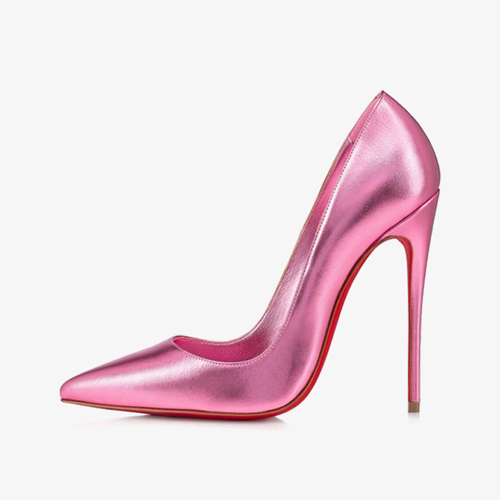 Iridescent Confetti Pink Leather Stiletto - ARNO CONTI