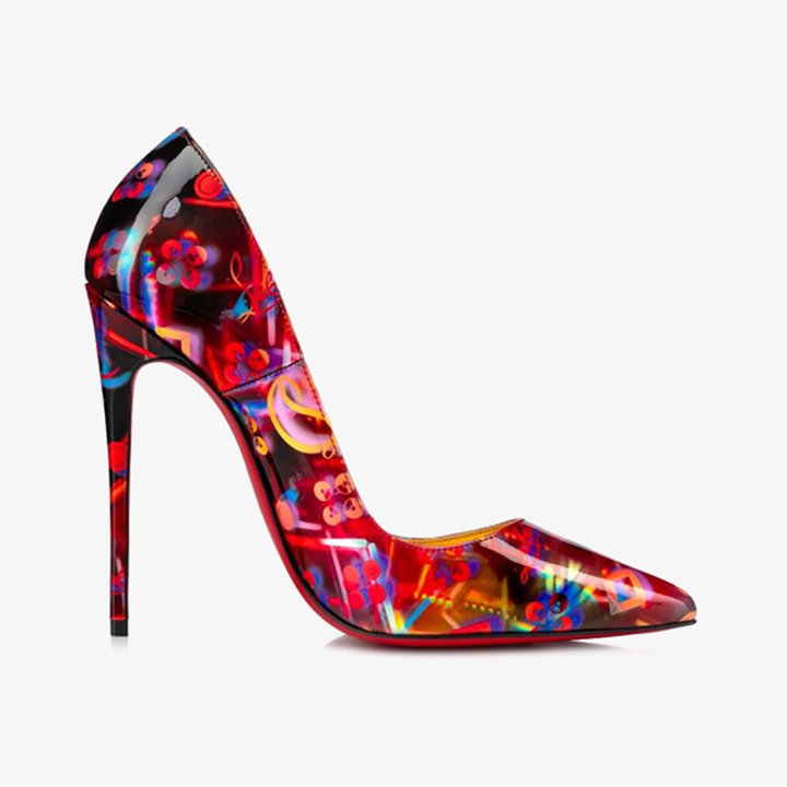 Multicolored Print Patent Leather Pumps - ARNO CONTI