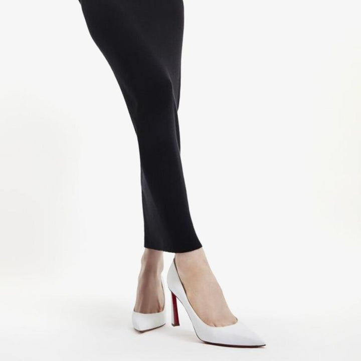Unique White Leather Pointed Toe Pump - ARNO CONTI