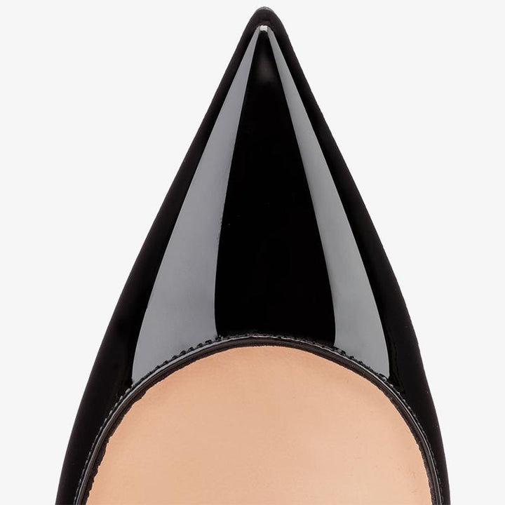 Black Patent Leather Pumps with 120mm Heel - ARNO CONTI