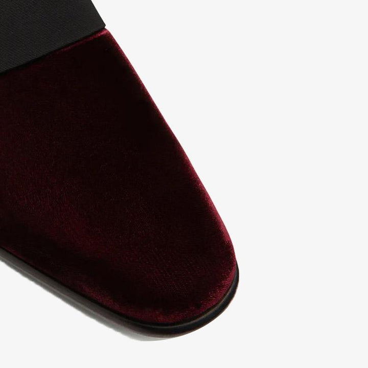 Regal Burgundy Velvet Loafers - Arno Conti Shoe
