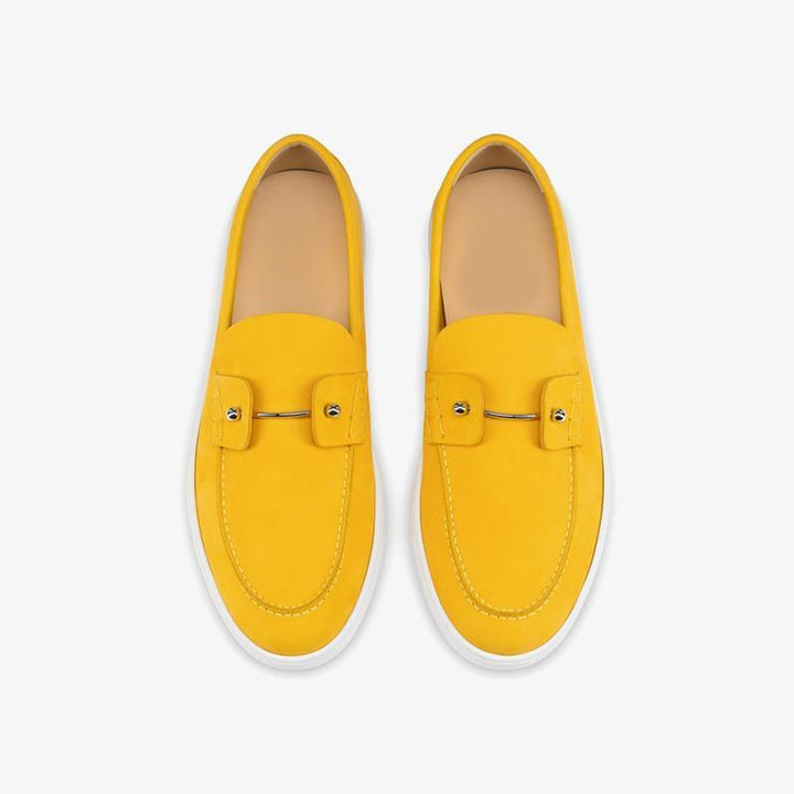 Yellow Suede Loafers - ARNO CONTI