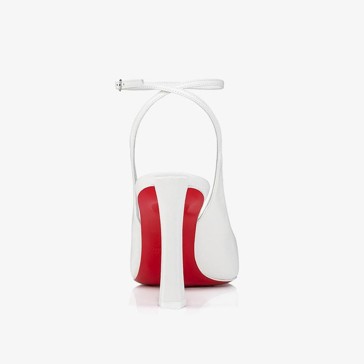 White Leather Strap 100mm Pump - ARNO CONTI