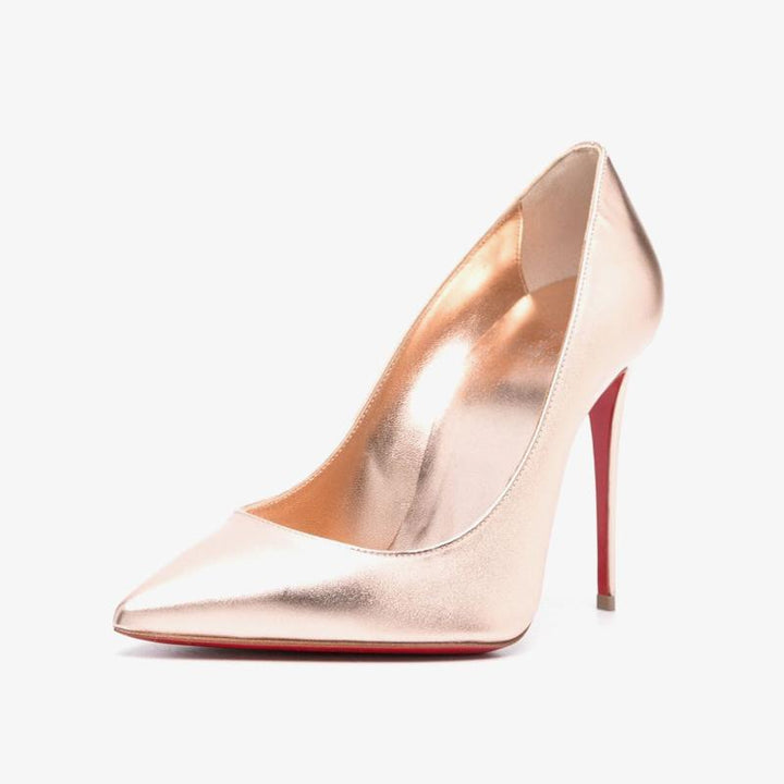Rose Gold Leather Pump - ARNO CONTI