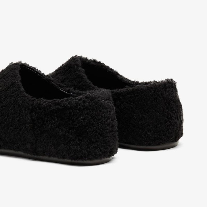 Faux Fur Spilt-Toe Shoes - Arno Conti Shoe