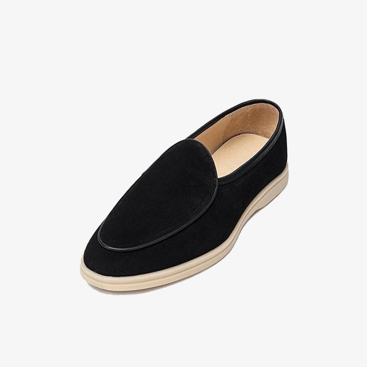 Slip-On Round Toe Cowhide Shoes - Arno Conti Shoe