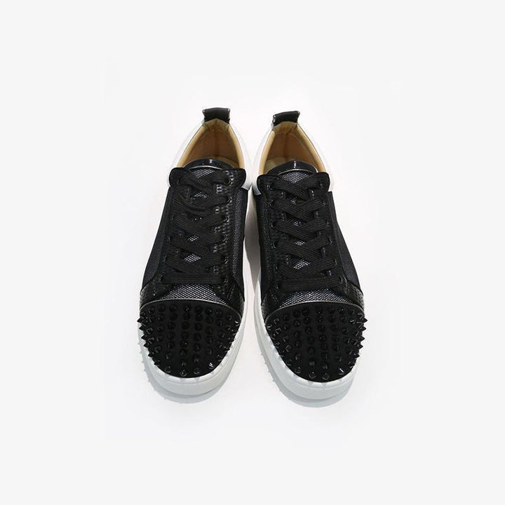 Spiked Mesh and Leather Sneakers - ARNO CONTI