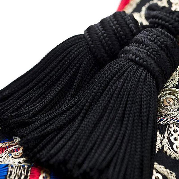 Mens Embroidered Loafers with Tassels - Arno Conti Shoe