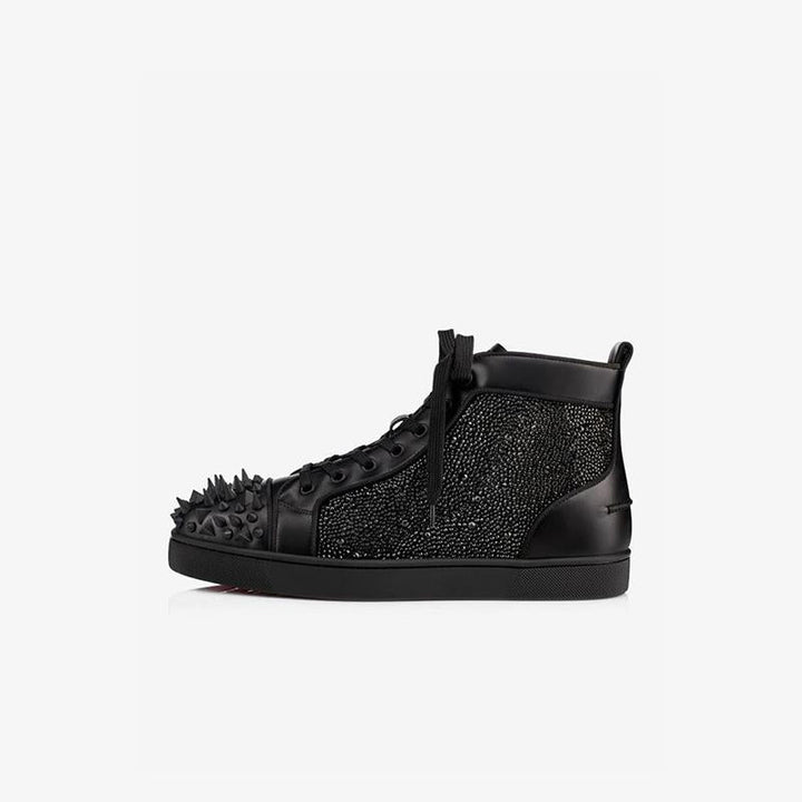 High-top Rivet Strass Sneakers - ARNO CONTI