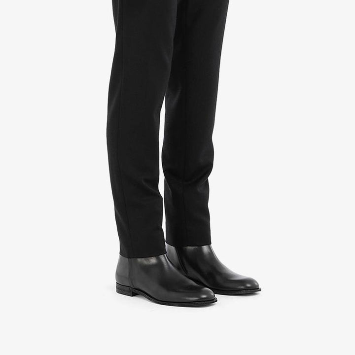 High-Shine Leather Ankle Boots - Arno Conti Shoe