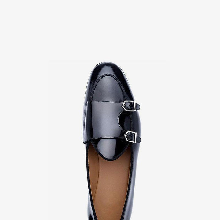 Mens Black Monk Strap Dress loafers - Arno Conti Shoe