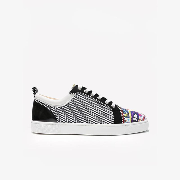 Vibrant Patterned Low-Top Sneakers - ARNO CONTI