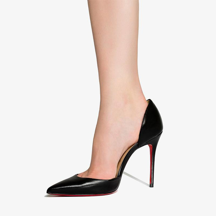 Black Shiny Leather Pump with Stiletto - ARNO CONTI