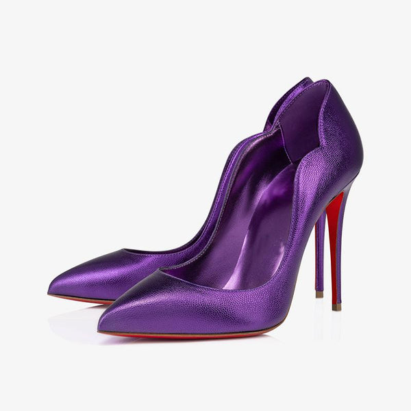 Refined Jacaranda purple Leather Pumps - ARNO CONTI