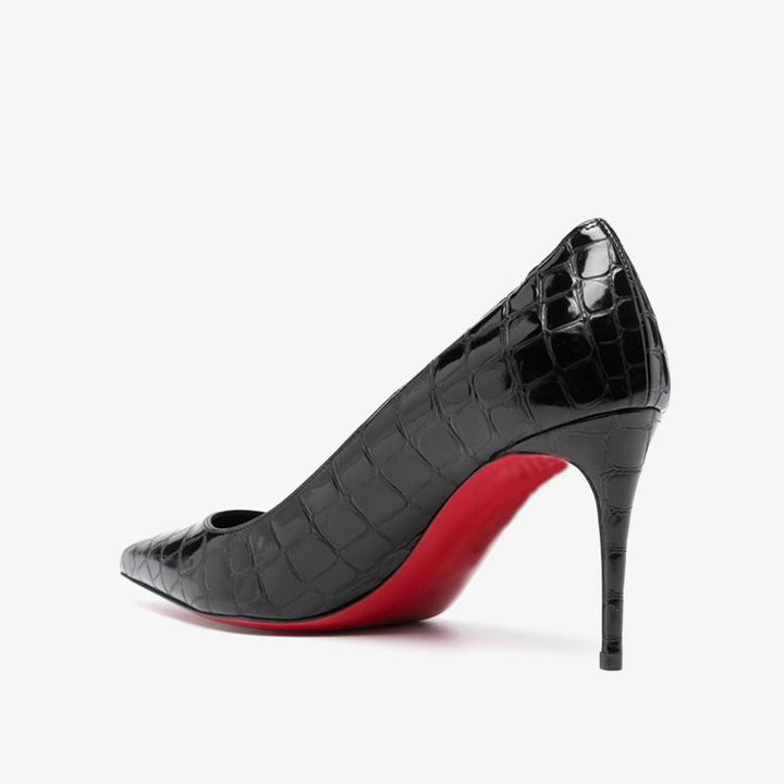 Crocodile-Effect Calf Leather Pumps - ARNO CONTI