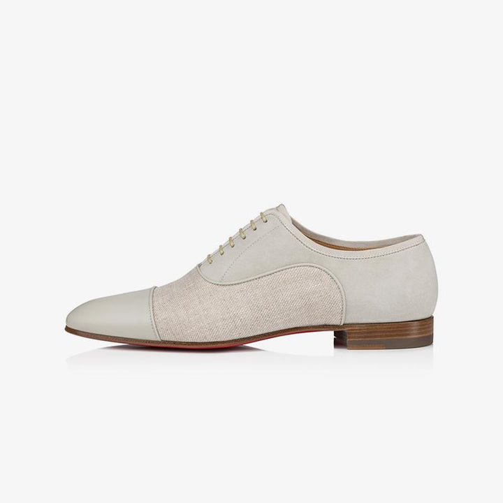 Classic linen Leather Oxford Shoes - ARNO CONTI