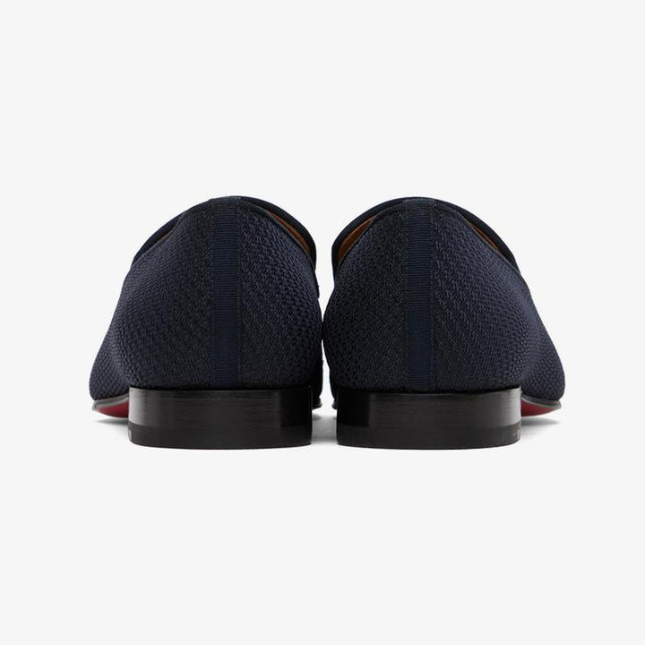 Navy Blue Canvas Loafers - ARNO CONTI