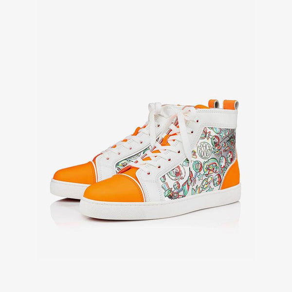 Sneakers Orange Artwork Printed - ARNO CONTI
