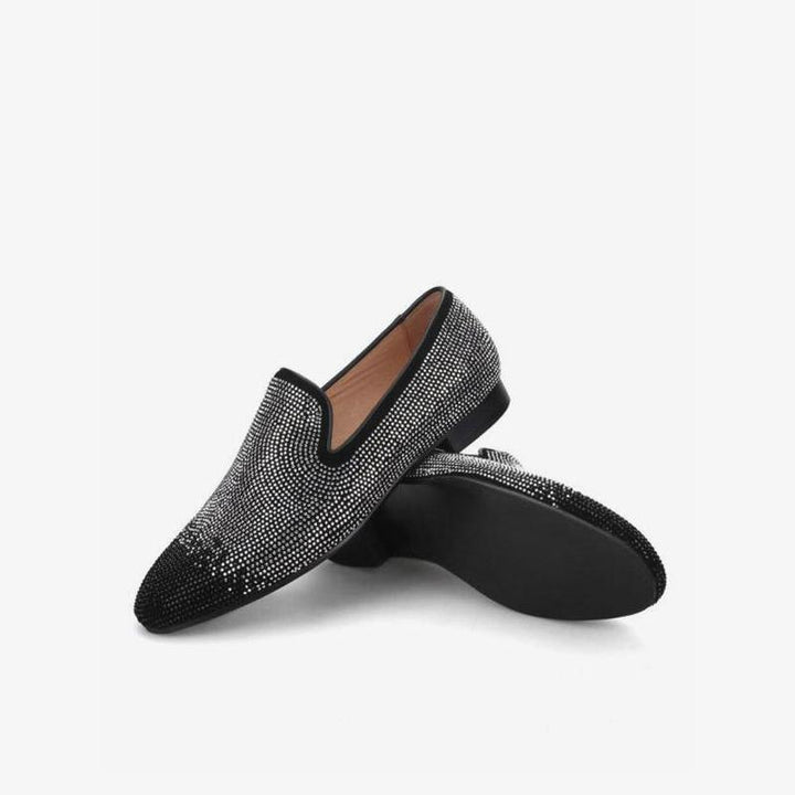 Loafer Black& Silver Crystal Rhinestones - Arno Conti Shoe