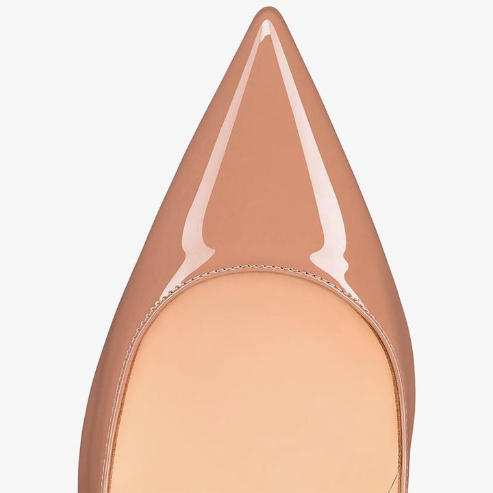 Beige Patent Leather Pointed 100mm - ARNO CONTI