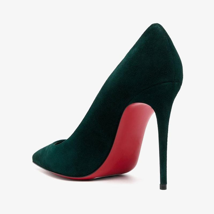 Green Laminated Leather Pointed Toe Pump - ARNO CONTI