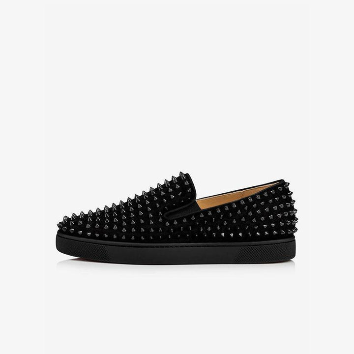 Black Suede Slip-On Sneakers - ARNO CONTI