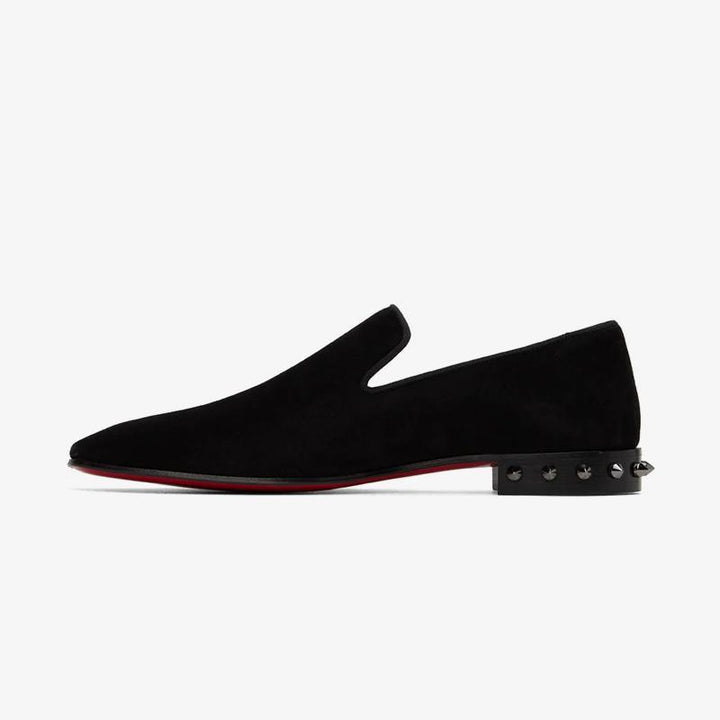 Suede Loafers with Metal Studs - ARNO CONTI