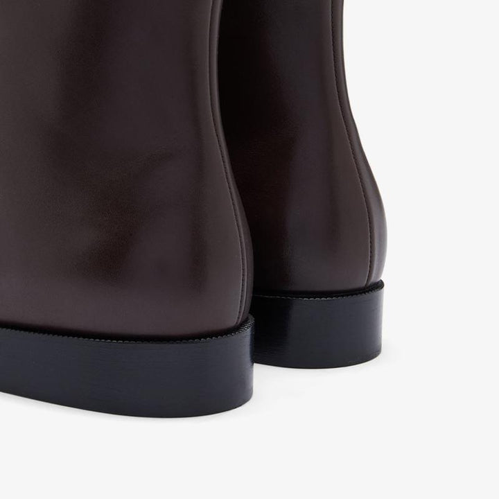 Coffee Brown Leather Ankle Boots - Arno Conti Shoe