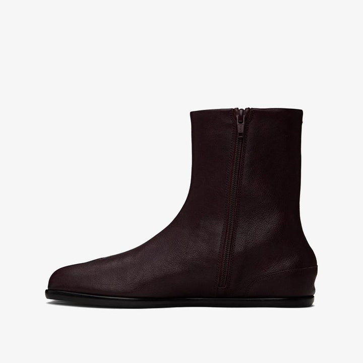 Reddish-brown Split-Toe Leather Shoes - Arno Conti Shoe